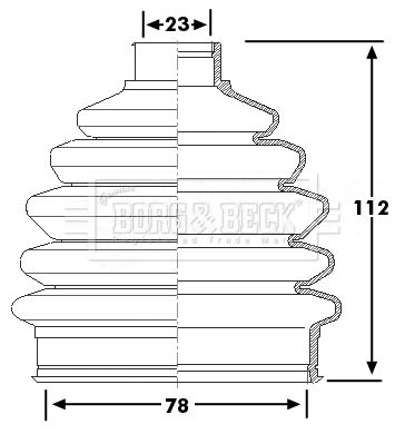 BORG & BECK Paljekumi, vetoakseli BCB6251